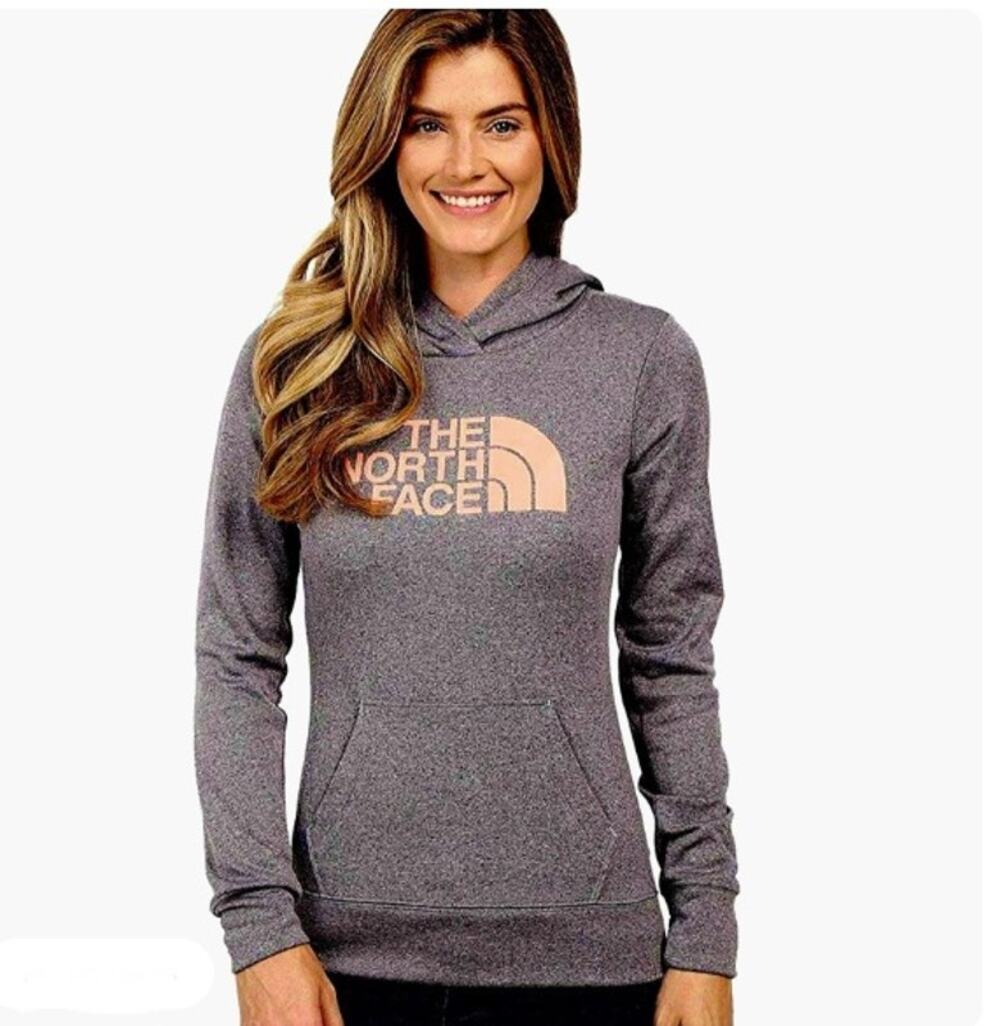 The North Face LS Grey Hoodie - Size Women's Small